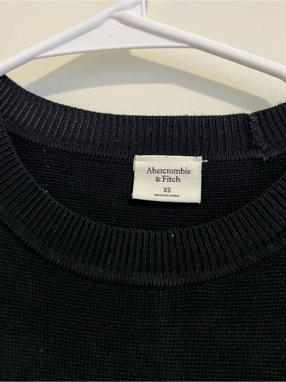 Abercrombie & Fitch Black Long-Sleeve Ribbed One-Piece Bodysuit - Picture 3 of 5